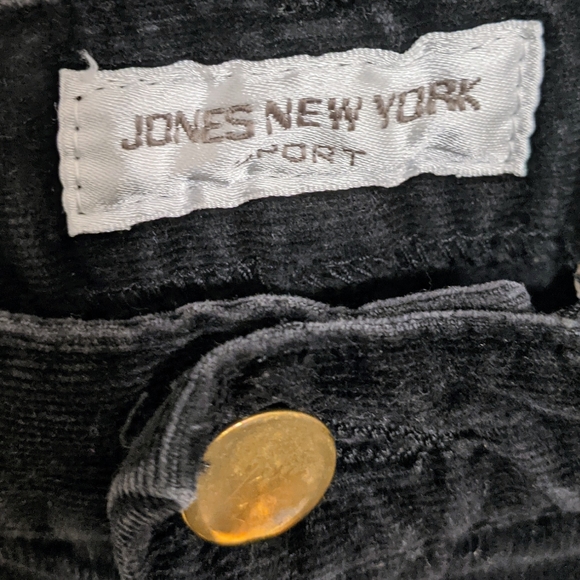 Women's Jones New York Sport Corduroy Style Black Pants - Size 8 - Picture 3 of 5